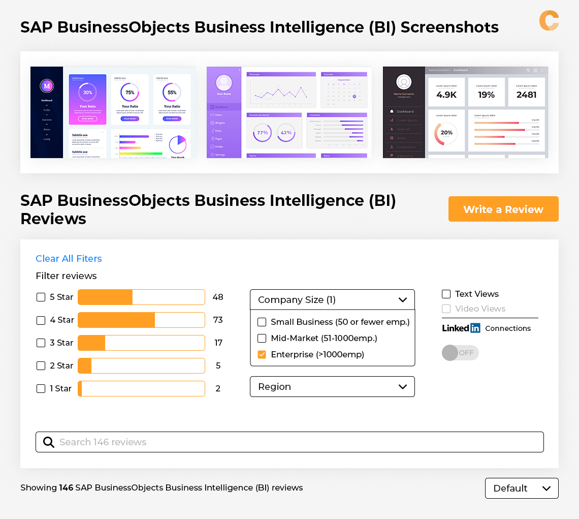 SAP BusinessObject BI screenshot