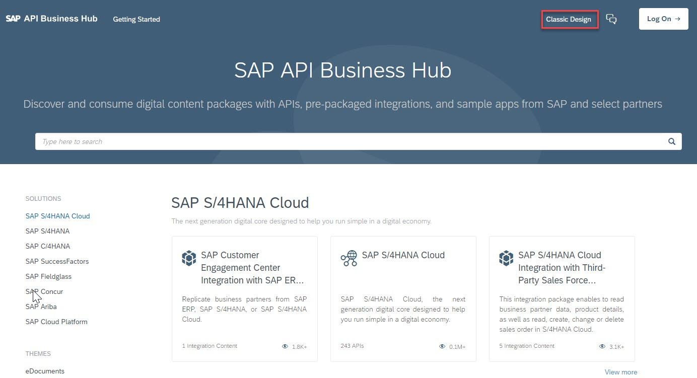 sap api business hub